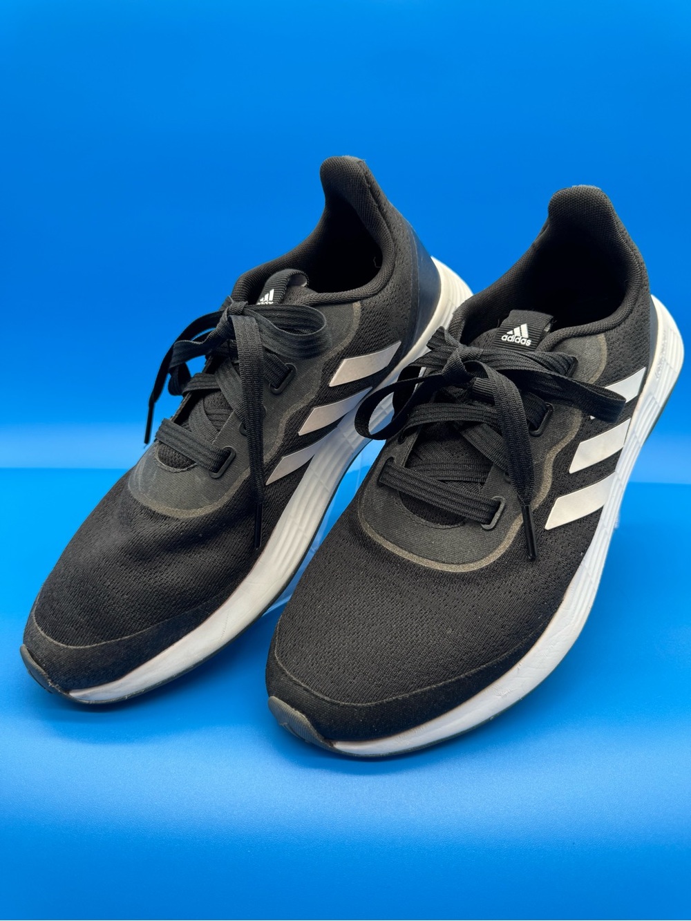 Adidas QT Racer Sport Women's Sz 10 Black White Running Shoes FY5680 Athleisure